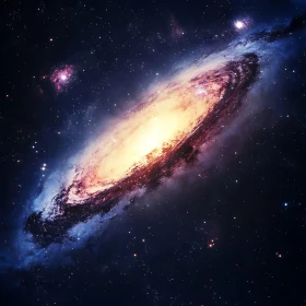 Celestial Spiral Galaxy Artwork