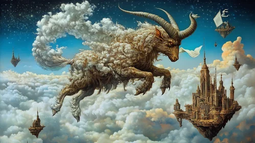 Surreal Sky Beast Landscape Art