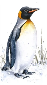 Penguin in Snow
