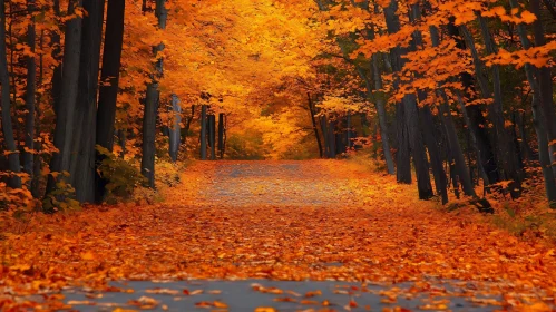 Fall Foliage Forest Trail