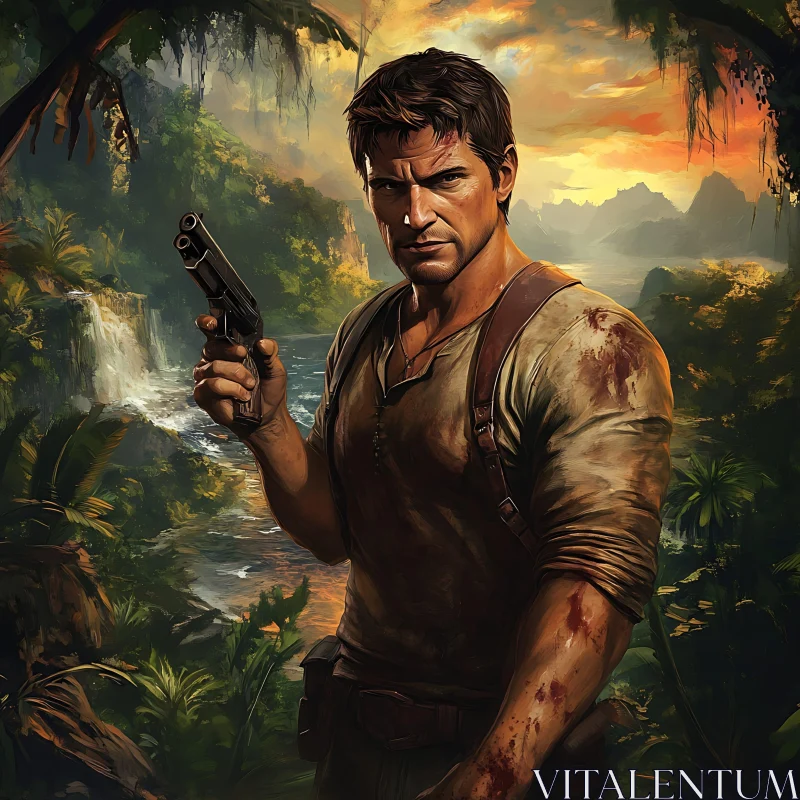 Jungle Adventure with Armed Character