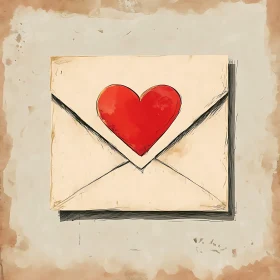 Vintage Heart Letter