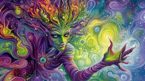 Colorful Fantasy Abstract Portrait