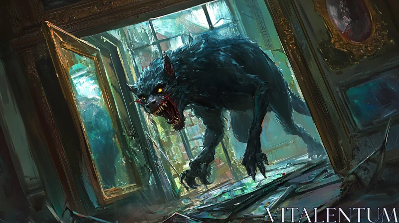 Monster Emerging from the Ruins