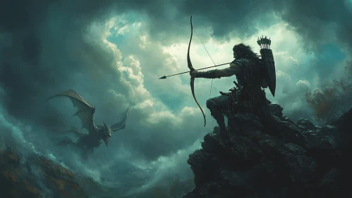 Epic Battle: Archer and Dragon
