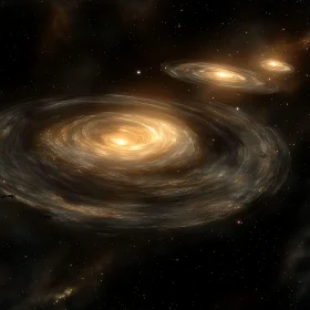 Celestial Dance of Distant Galaxies