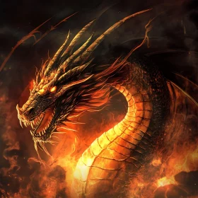 Dragon Ascending from Fire
