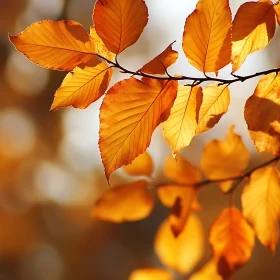 Golden Beech Leaves