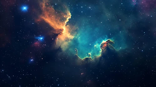 Celestial Nebula with Stars