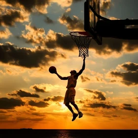 Athlete at Sunset