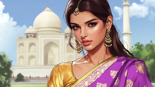 Indian Beauty at the Taj Mahal