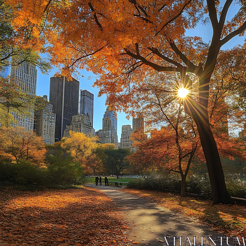 Urban Autumn Landscape