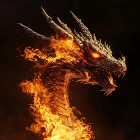 Dragon Ablaze: A Fiery Fantasy Creature