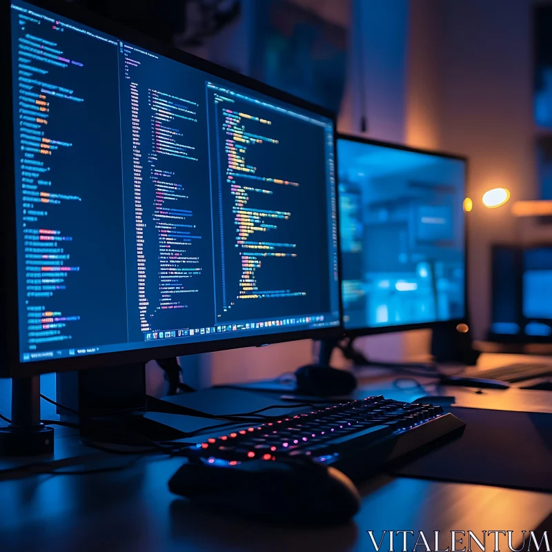 Coding Environment with Dual Screens