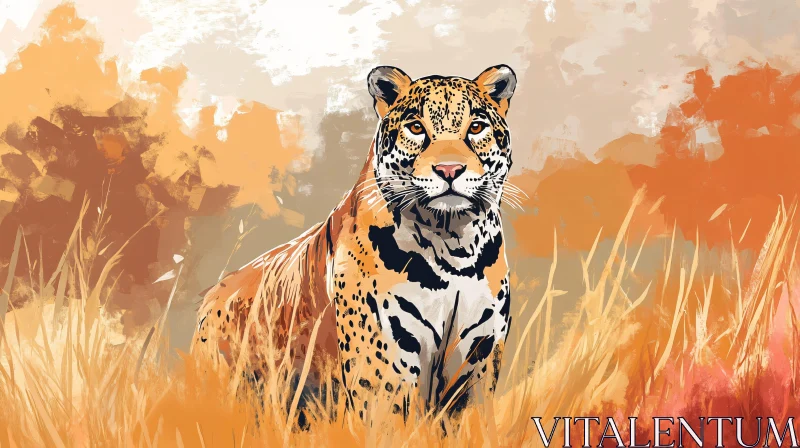 Artistic Leopard Portrait in Nature