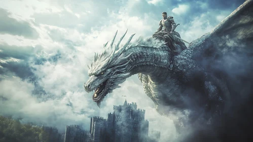 Dragon Rider Over the Misty Kingdom