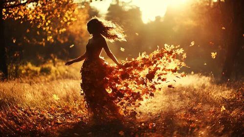 Golden Hour in Autumn Field