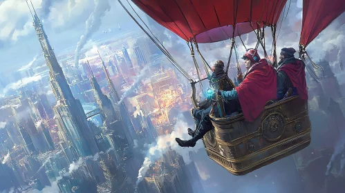 Balloon Flight Above the Metropolis