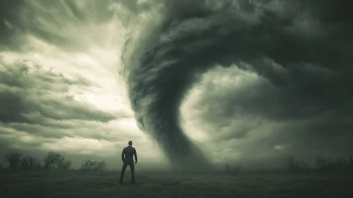 Storm Front Encounter: A Solitary Figure