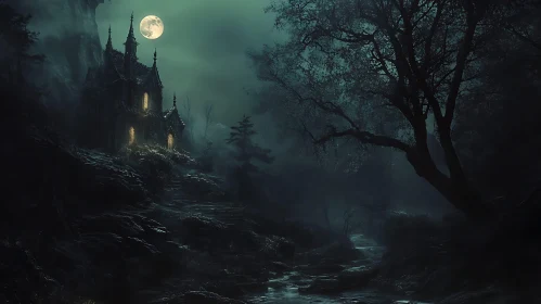 Moonlit Gothic Architecture
