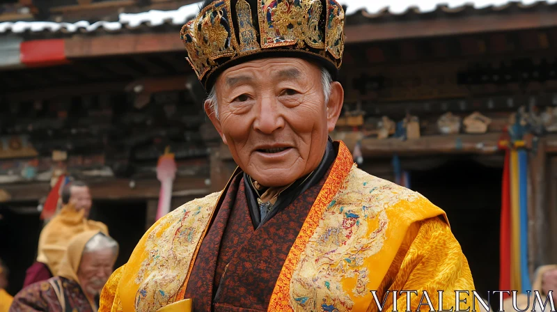 Ornate Crown and Robe Portrait