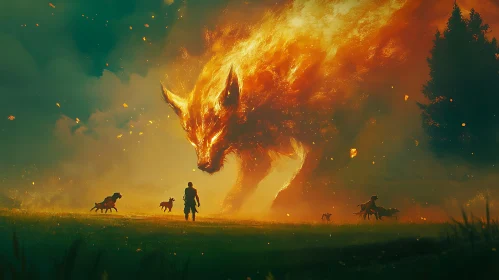 Confrontation with the Fire Wolf