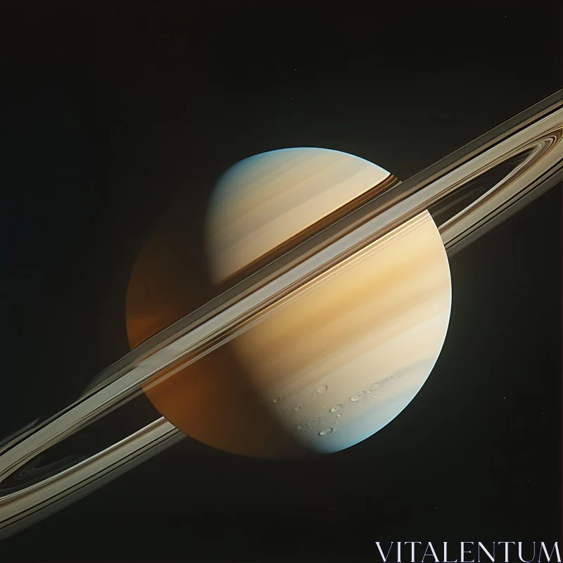 Ringed Planet Saturn in Space