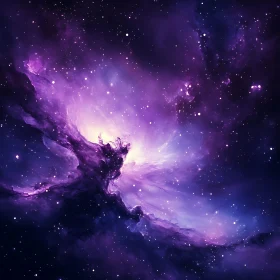 Cosmic Purple Swirls - Galaxy