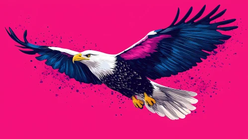 Colorful Eagle Soaring Art