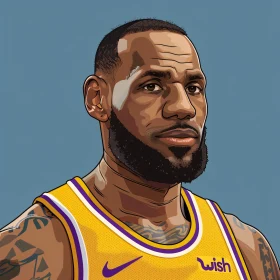 LeBron James Basketball Art