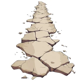 Illustration of a Stone Pathway