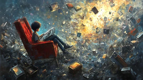 Melody in Chaos: A Boy's Musical Escape