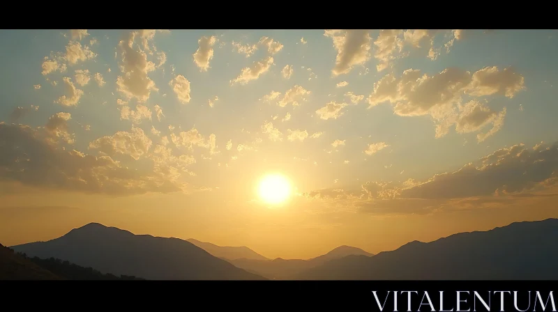Mountains in the sunset