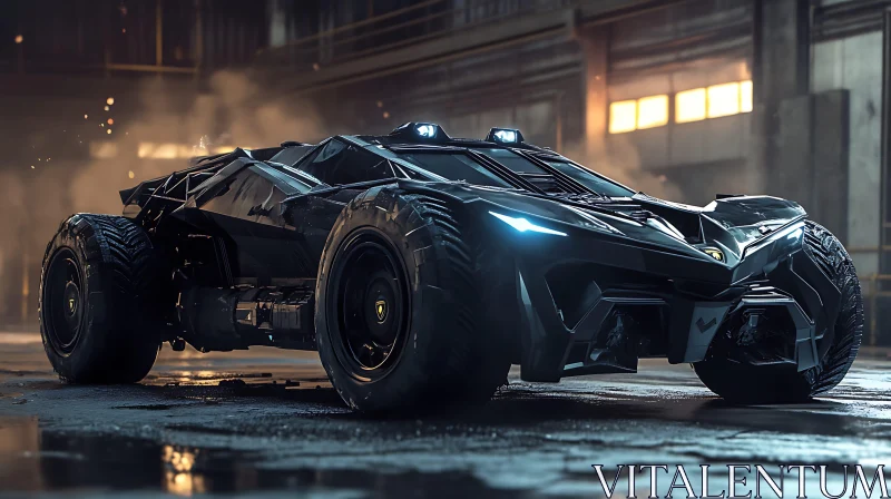 Sleek Automotive Design in Urban Setting AI Image