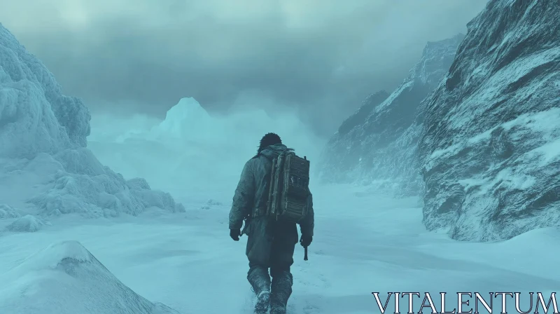 Winter's Embrace: A Journey Through Snow AI Image