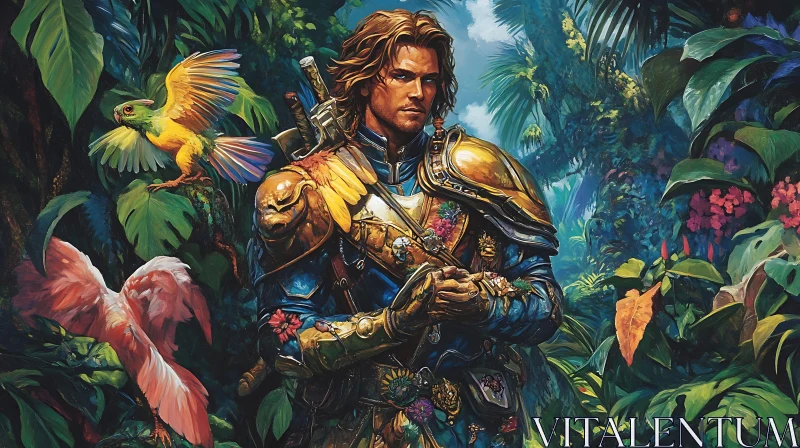 Armored Man in Tropical Paradise