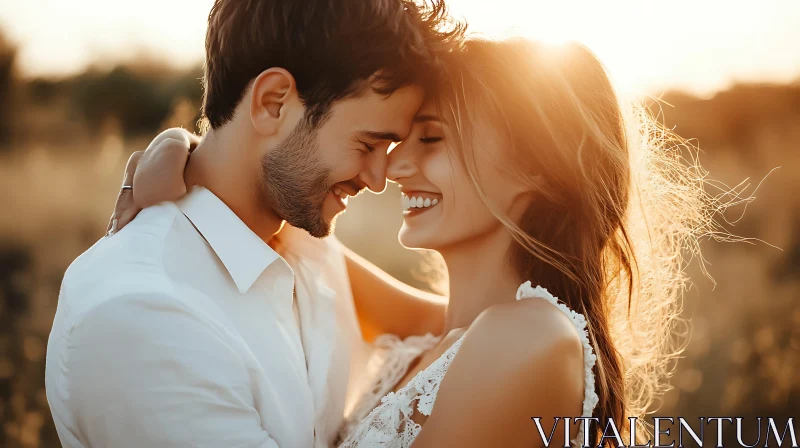 Golden Hour Romance: A Couple's Intimate Moment