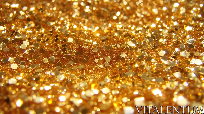 Shimmering Gold Glitter Close-Up