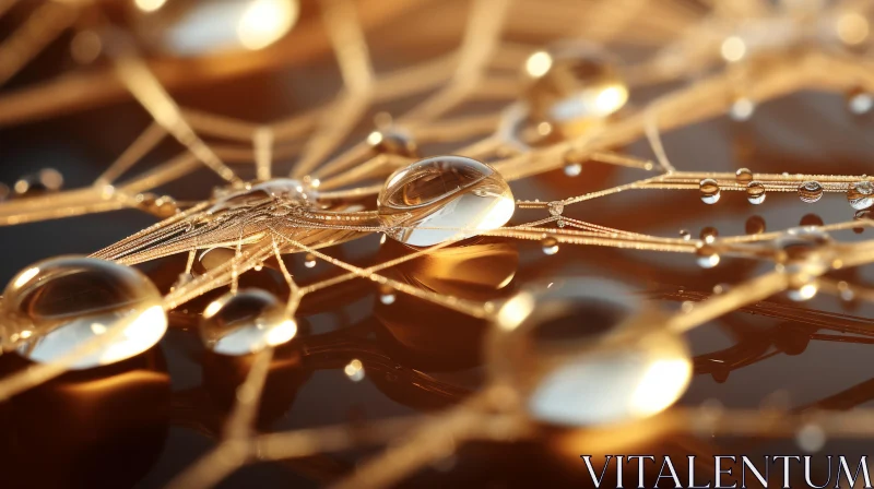 Intricate Webs and Water Droplets: A Macro Photography Masterpiece AI Image