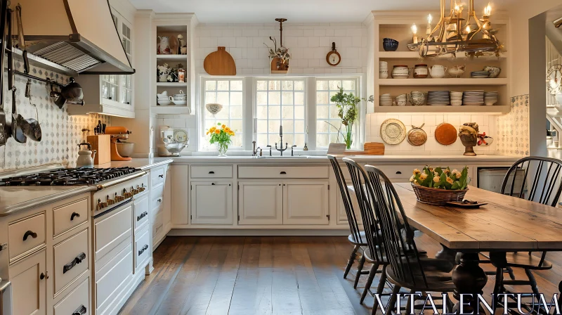 Bright Kitchen Design with Dining Area
