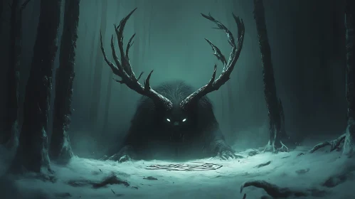 Mystical Forest Creature in Winter