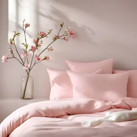 Tranquil Pink Bedroom Interior Design