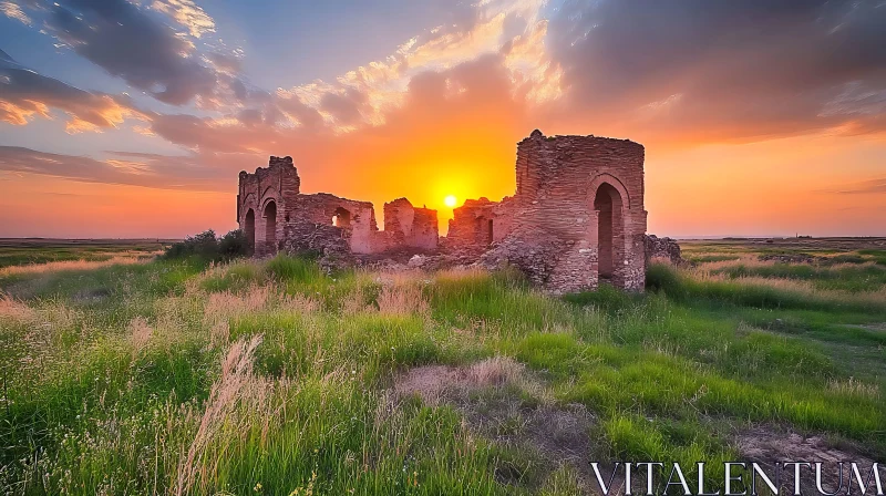 Old Ruins at Sunset