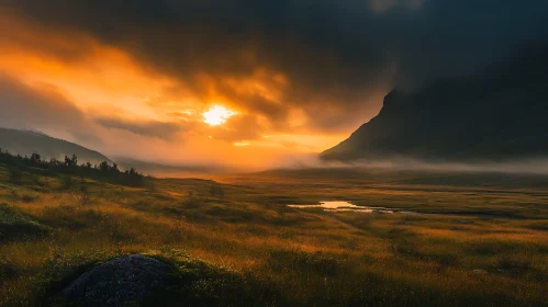 Sunset Meadow Mountain View
