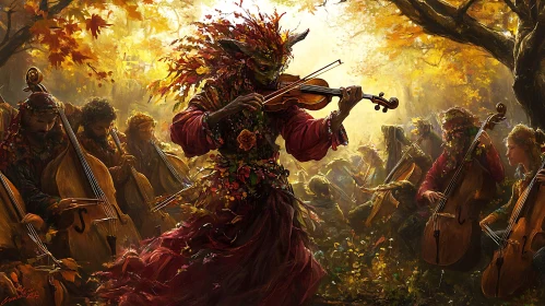 Enchanted Forest Orchestra in Autumn Light
