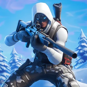 Snowy Warrior with Rifle
