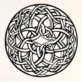 Circular Celtic Knotwork Illustration