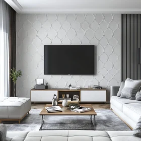 Modern Home Interior with TV and Sofa