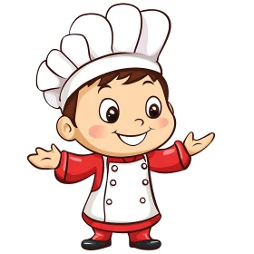 Joyful Chef Character Cartoon