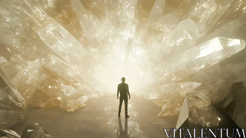 Man in a Crystalline Cave